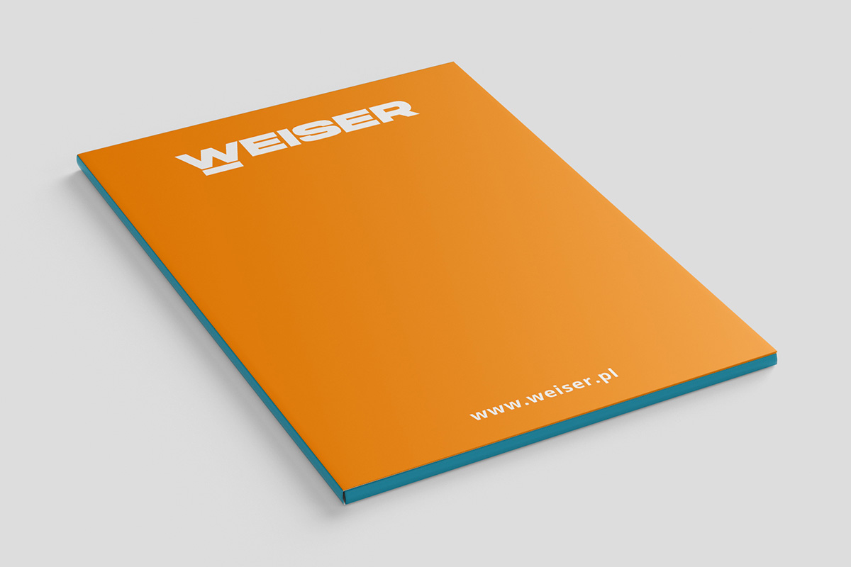 Projekt teczki firmowej firmy Weiser